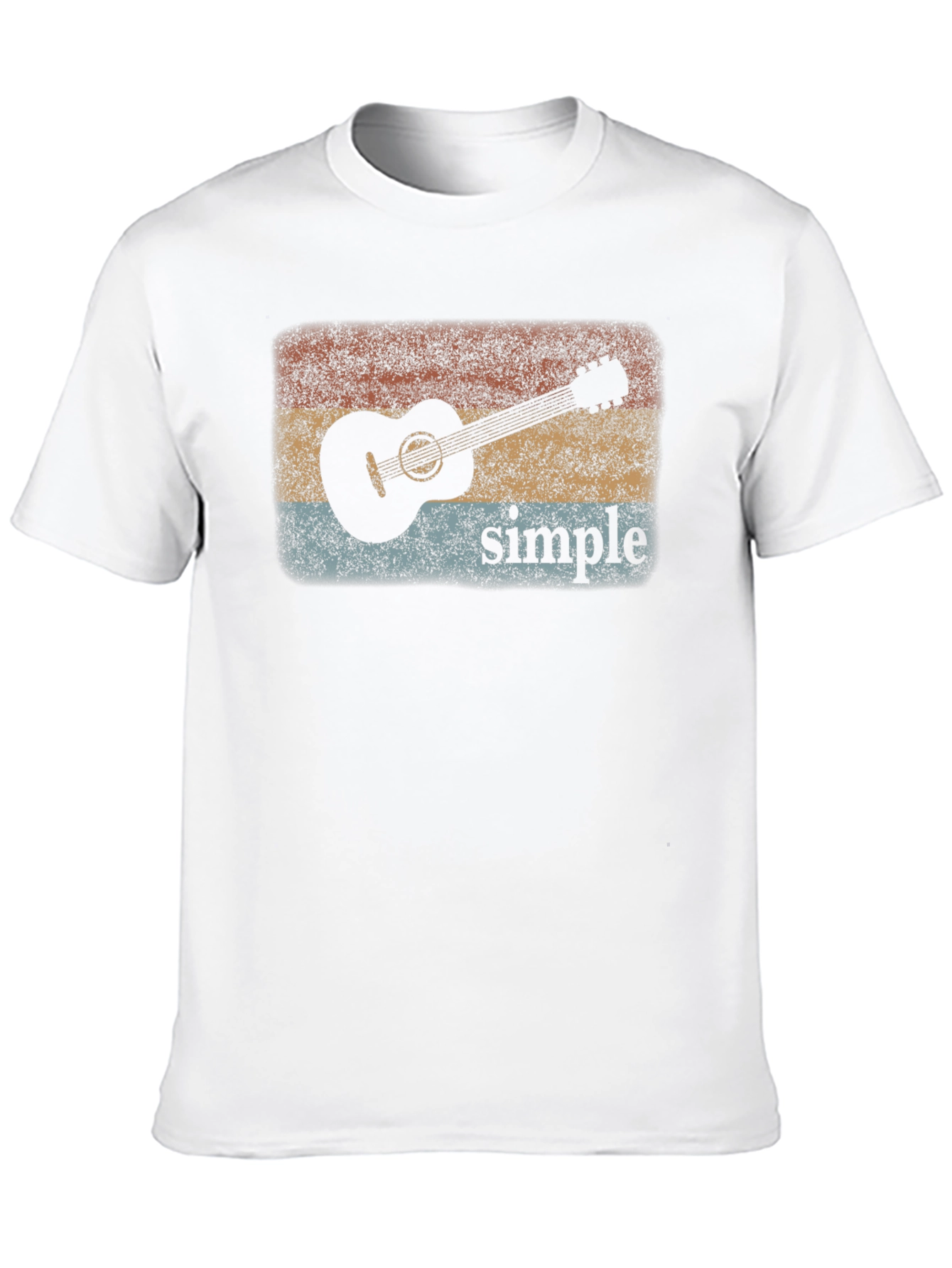 Retro Guitar Simple Graphic Tee