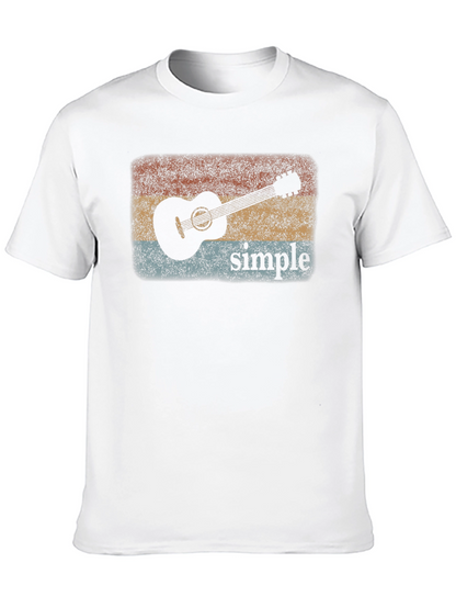 Retro Guitar Simple Graphic Tee