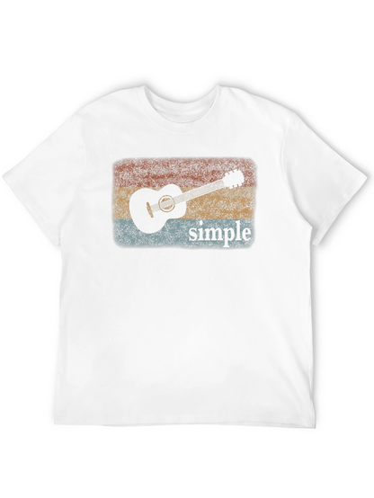 Retro Guitar Simple Graphic Tee
