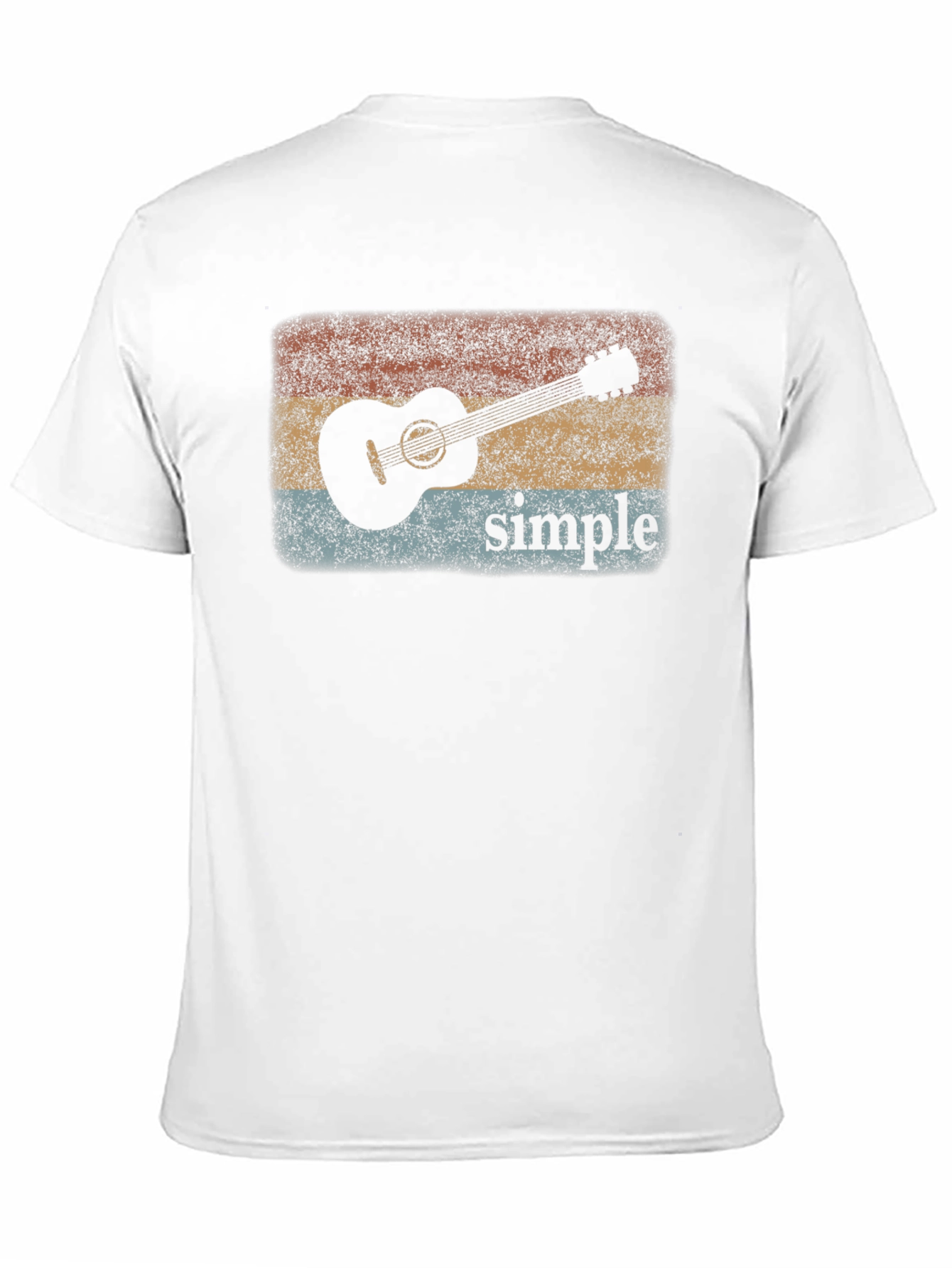 Retro Guitar Simple Graphic Tee