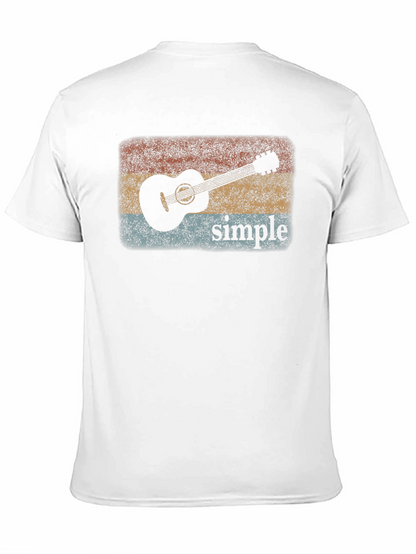 Retro Guitar Simple Graphic Tee