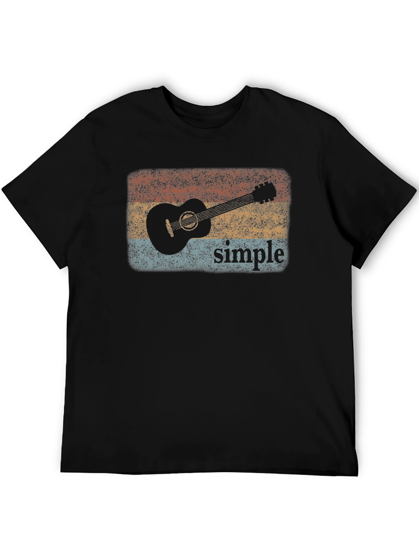 Retro Guitar Simple Graphic Tee