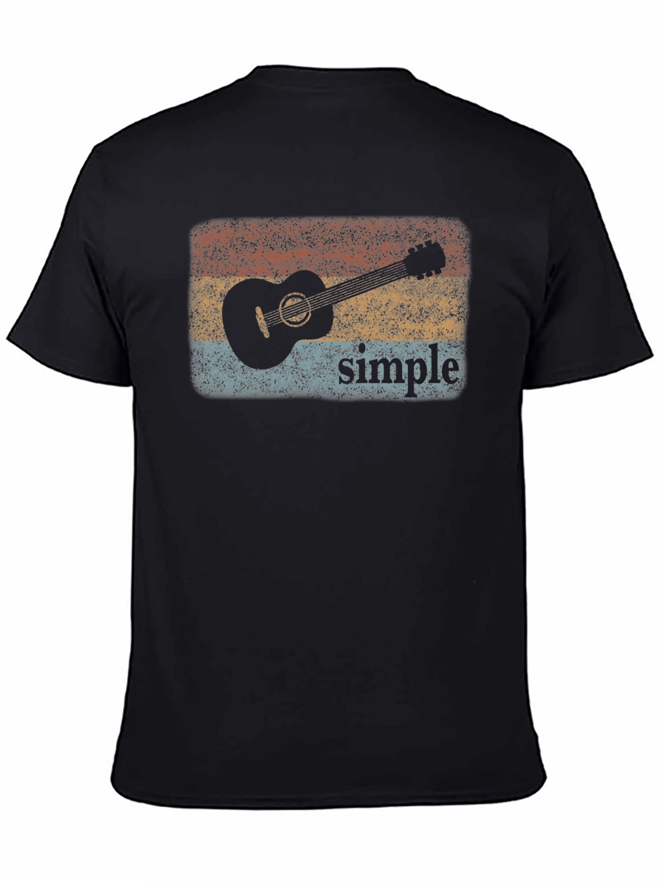 Retro Guitar Simple Graphic Tee