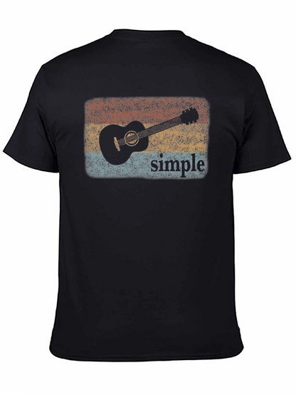 Retro Guitar Simple Graphic Tee