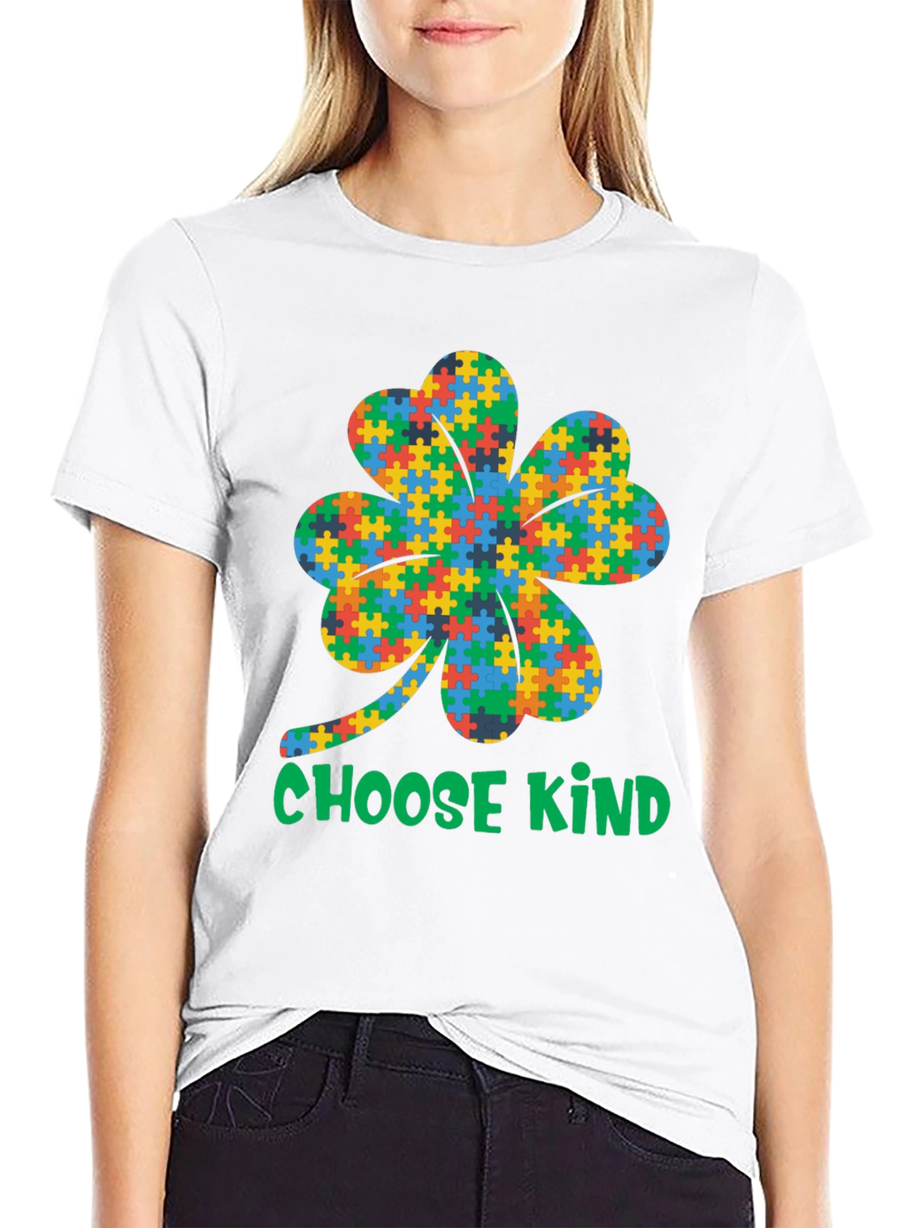 Choose Kind Autism Awareness Shamrock T-Shirt