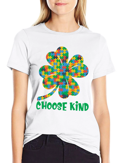 Choose Kind Autism Awareness Shamrock T-Shirt