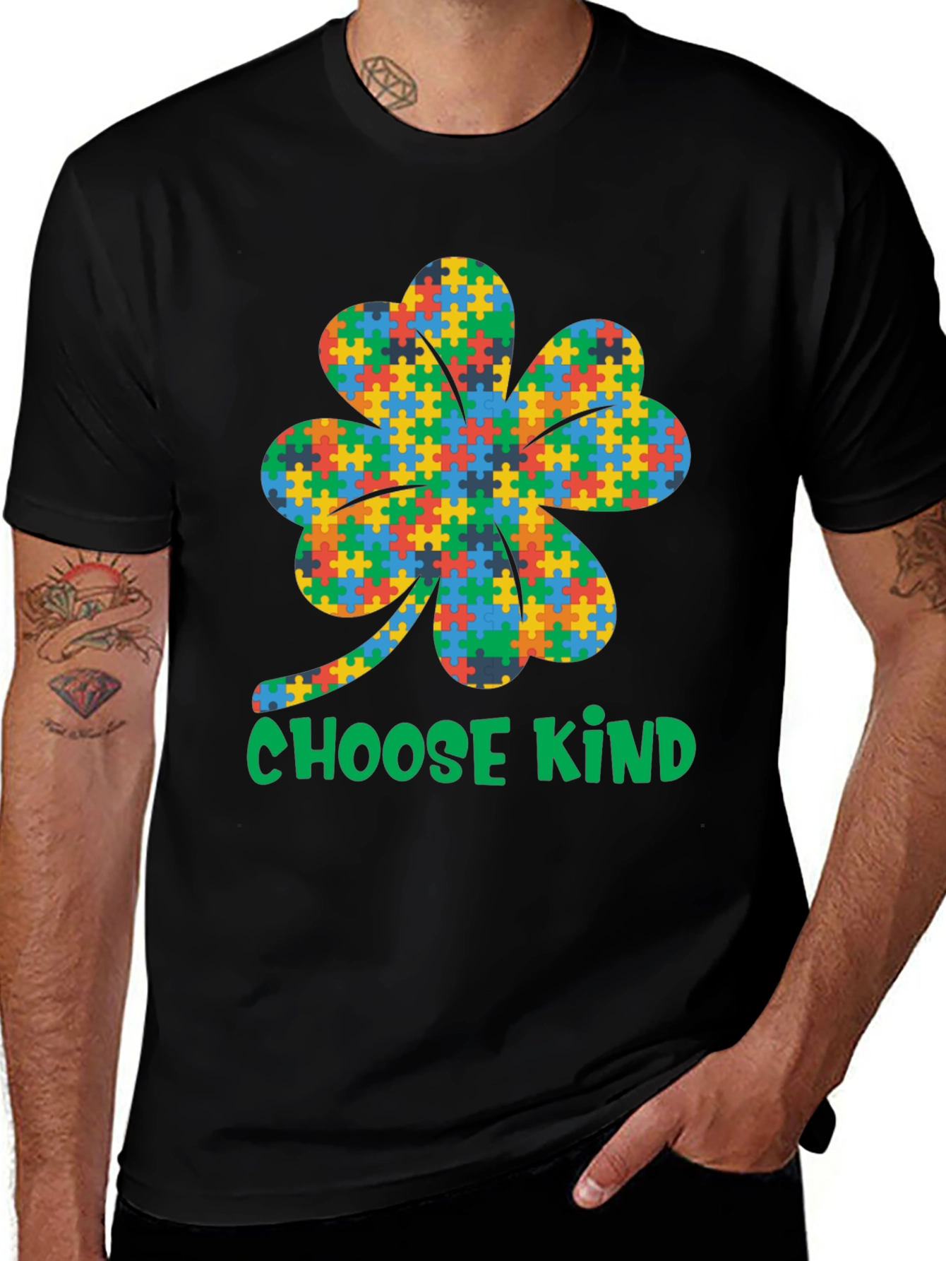 Choose Kind Autism Awareness Shamrock T-Shirt