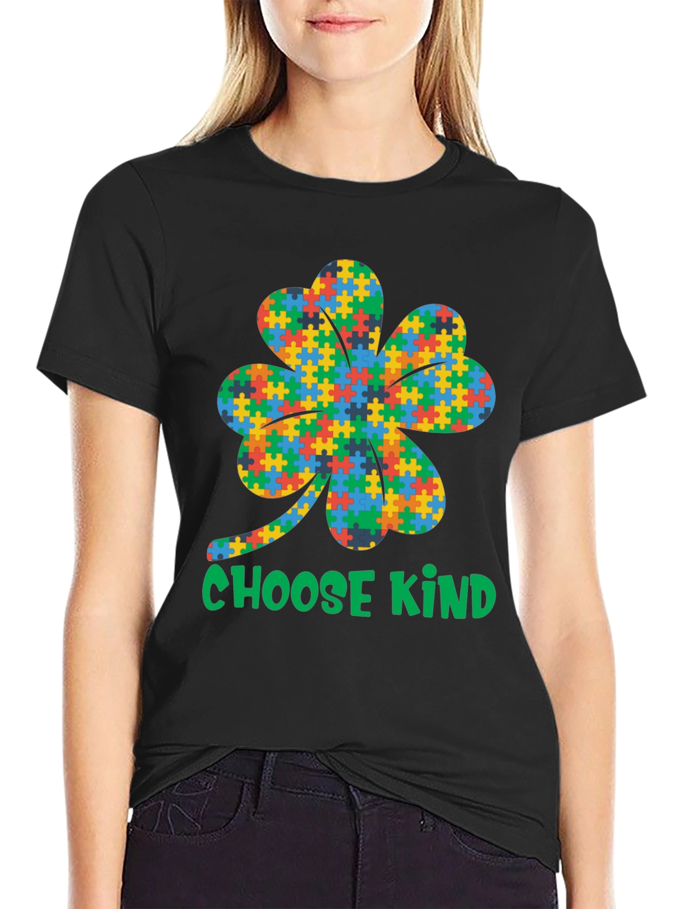 Choose Kind Autism Awareness Shamrock T-Shirt