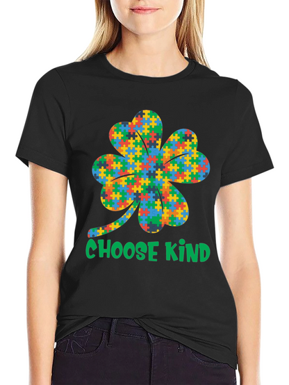 Choose Kind Autism Awareness Shamrock T-Shirt