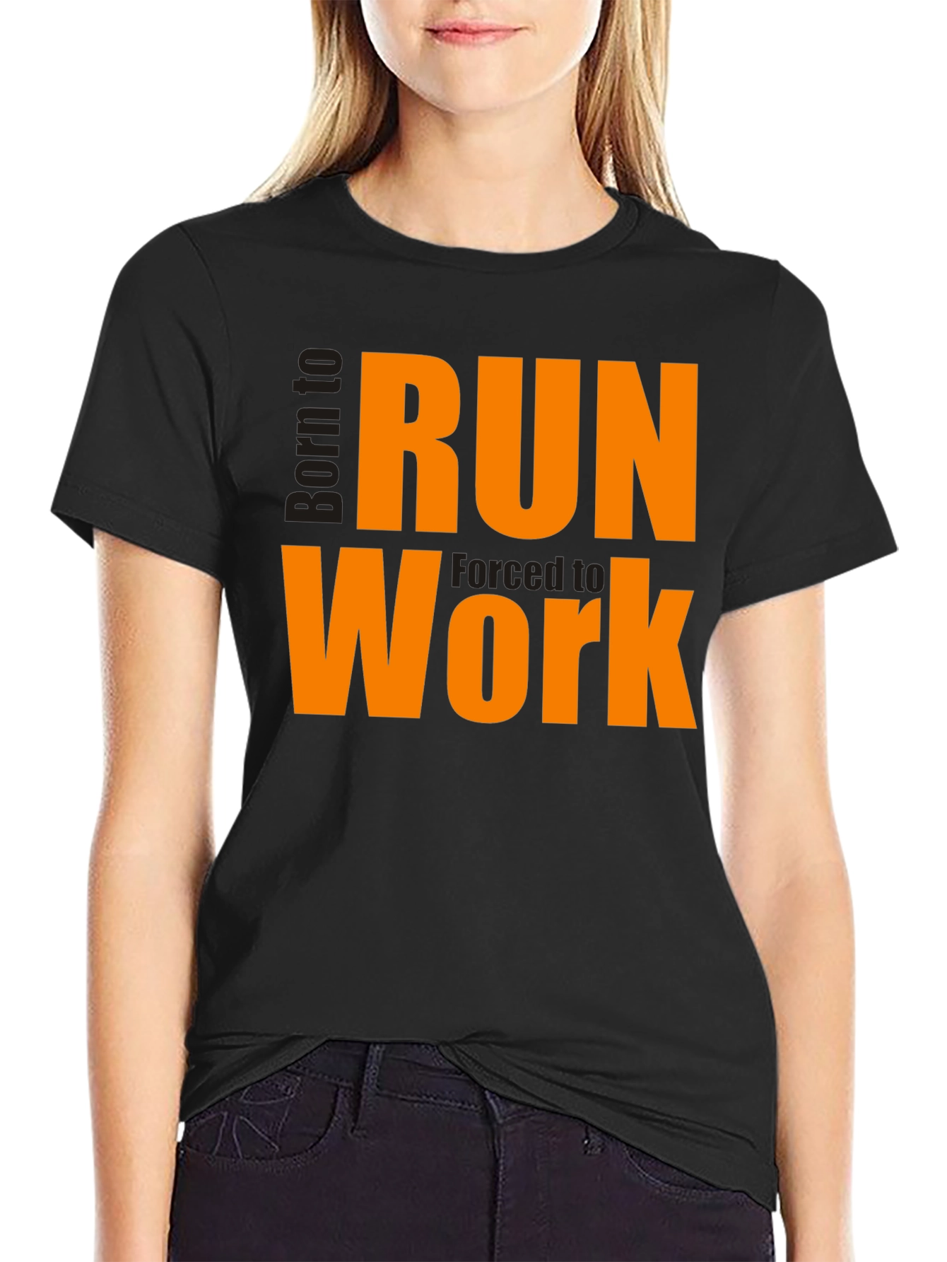 Born to Run Work T-Shirt - Black