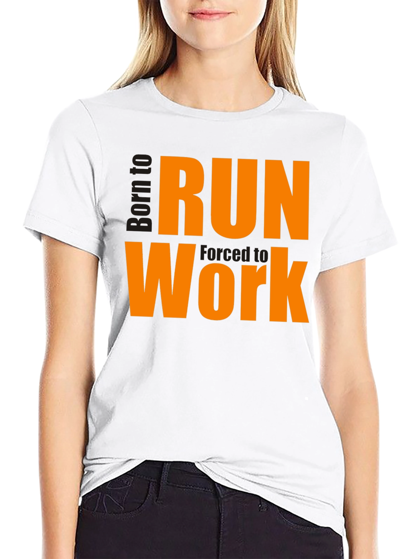 Born to Run Work T-Shirt - Black