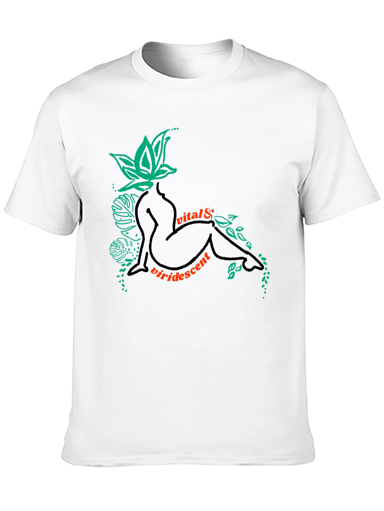 Vital & Viridescent Black Graphic T-Shirt