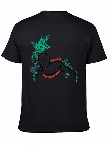 Vital & Viridescent Black Graphic T-Shirt