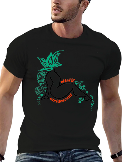 Vital & Viridescent Black Graphic T-Shirt
