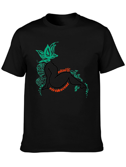 Vital & Viridescent Black Graphic T-Shirt