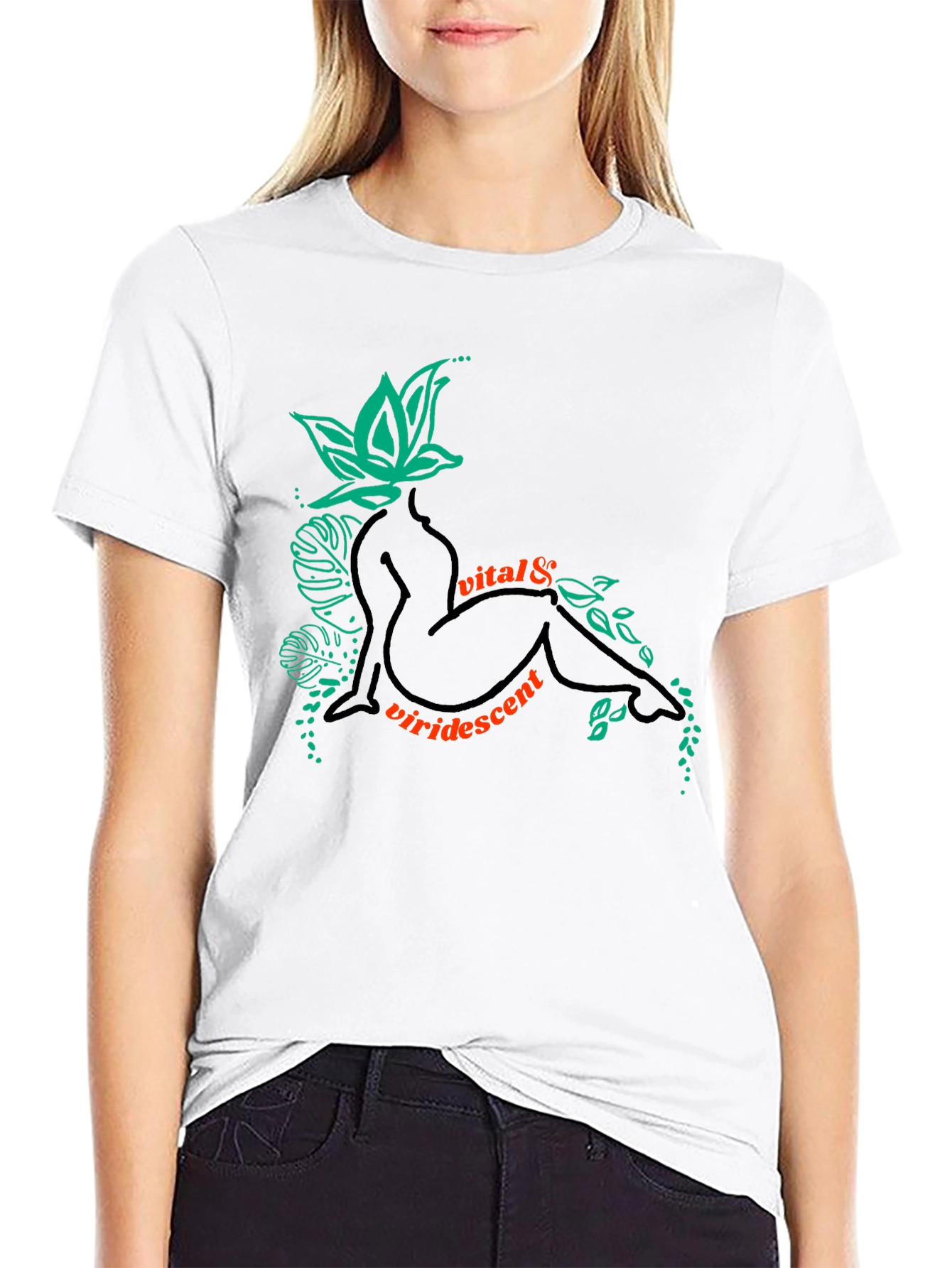 Vital & Viridescent Black Graphic T-Shirt