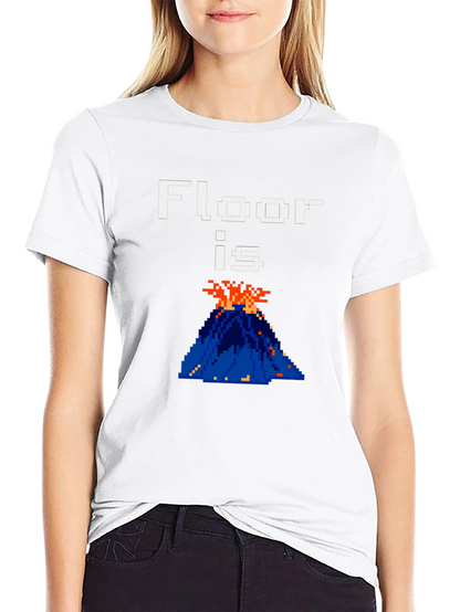 Floor is Lava Graphic Tee - Pixelated Fun