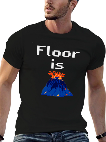Floor is Lava Graphic Tee - Pixelated Fun