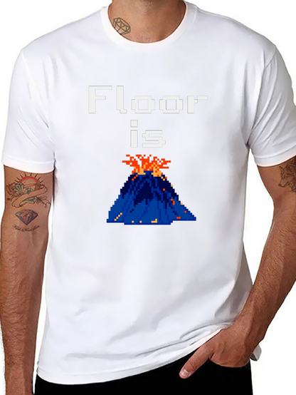 Floor is Lava Graphic Tee - Pixelated Fun