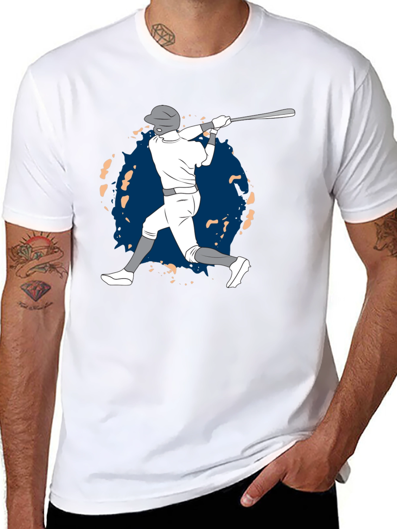 Baseball Player Graphic T-Shirt