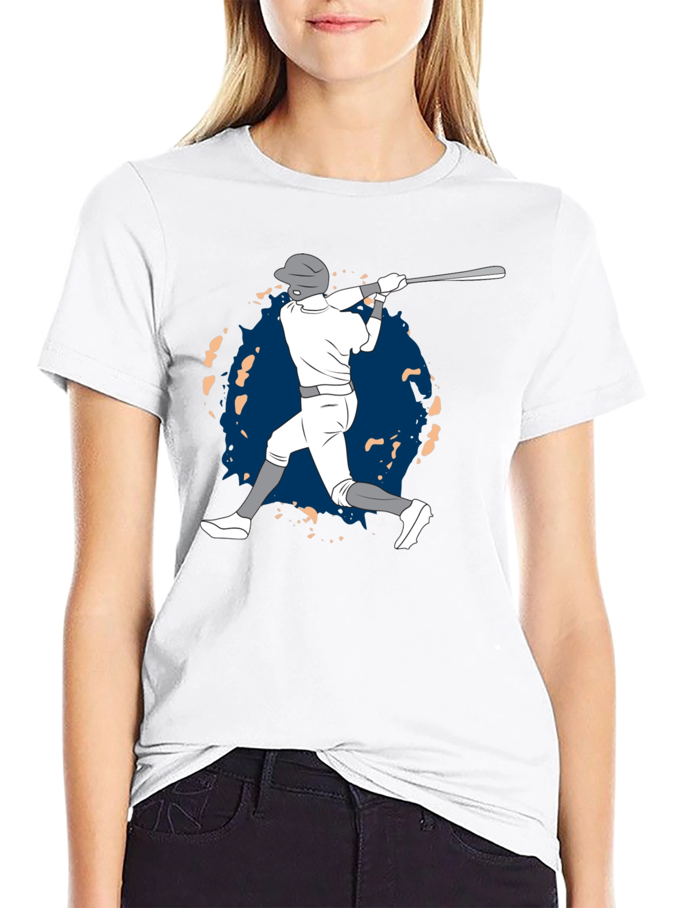 Baseball Player Graphic T-Shirt