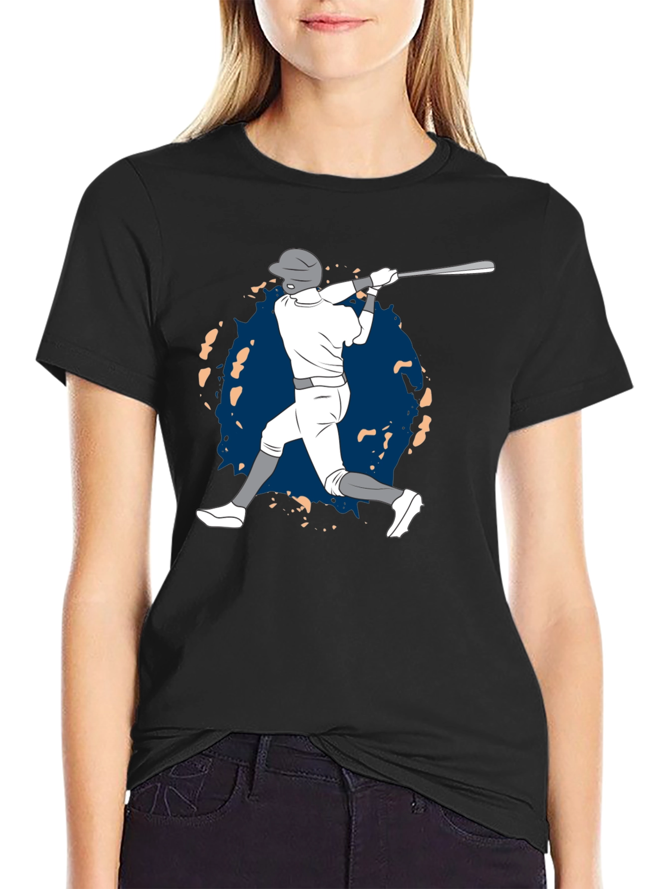 Baseball Player Graphic T-Shirt