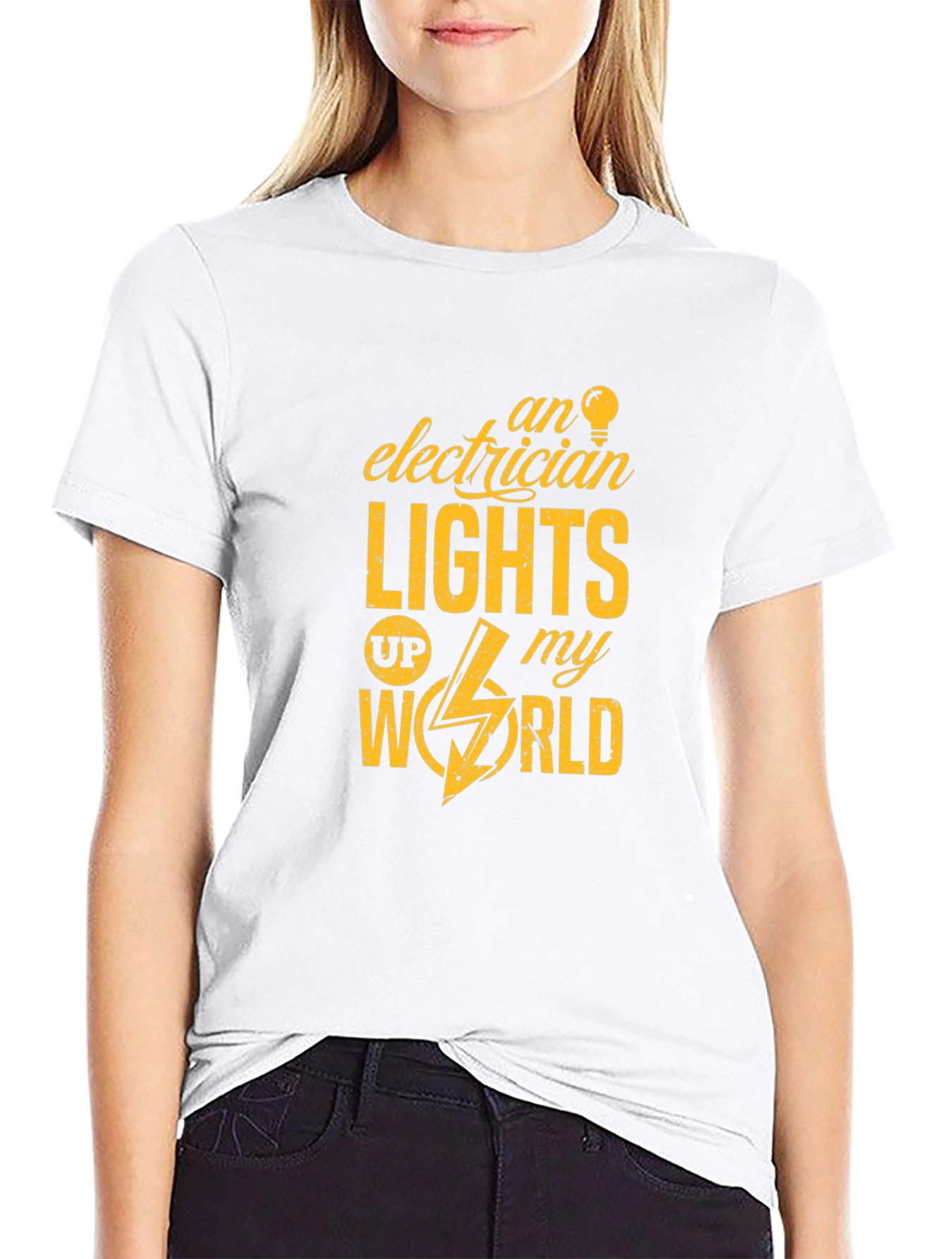 Electrician Lights Up My World Graphic T-Shirt