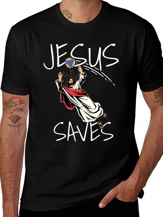 Jesus Saves Volleyball T-Shirt