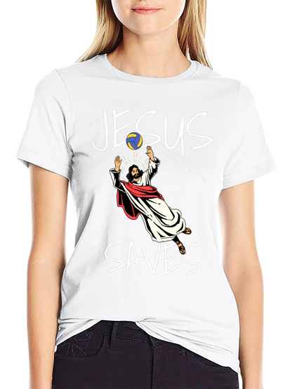 Jesus Saves Volleyball T-Shirt