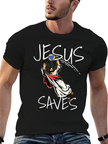Jesus Saves Volleyball T-Shirt