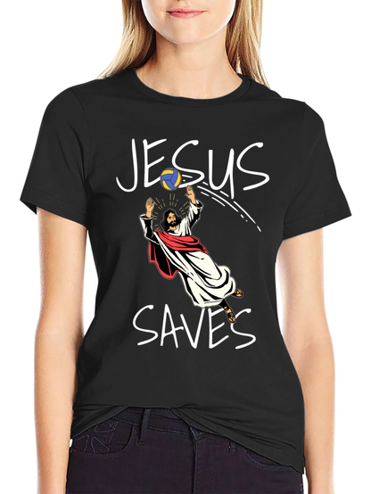 Jesus Saves Volleyball T-Shirt