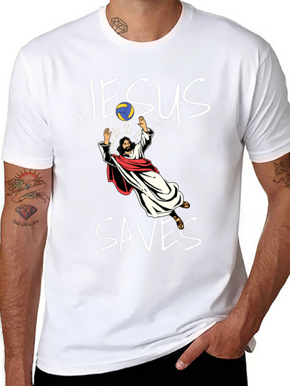 Jesus Saves Volleyball T-Shirt