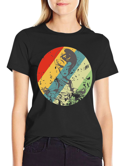 Retro Alien Meditation T-Shirt - Sci-Fi Yoga Tee