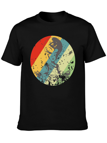 Retro Alien Meditation T-Shirt - Sci-Fi Yoga Tee