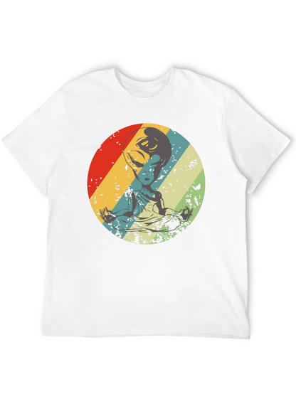 Retro Alien Meditation T-Shirt - Sci-Fi Yoga Tee