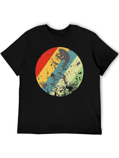 Retro Alien Meditation T-Shirt - Sci-Fi Yoga Tee