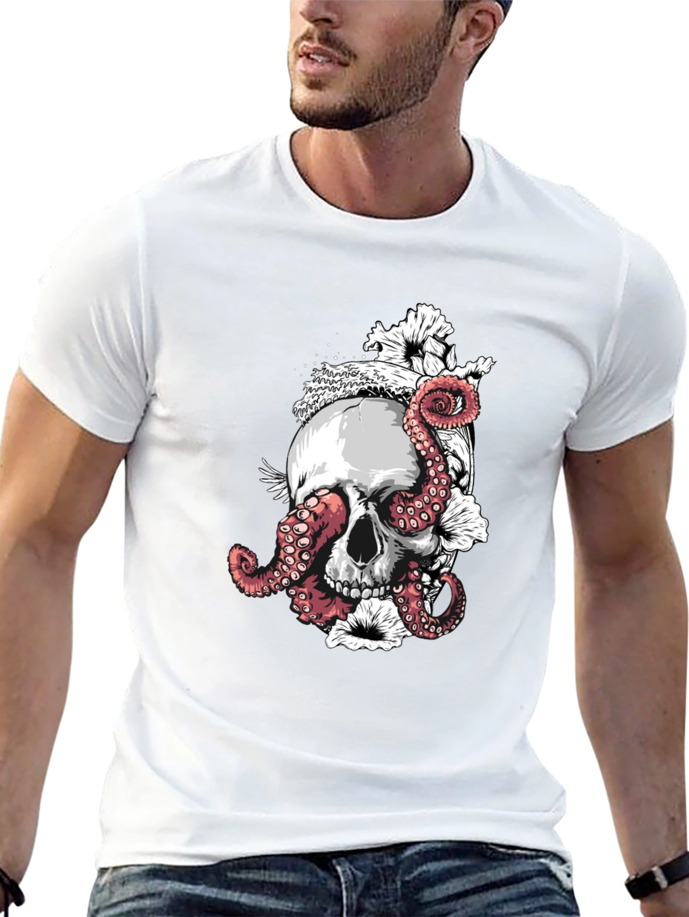 Skull & Octopus Black T-Shirt