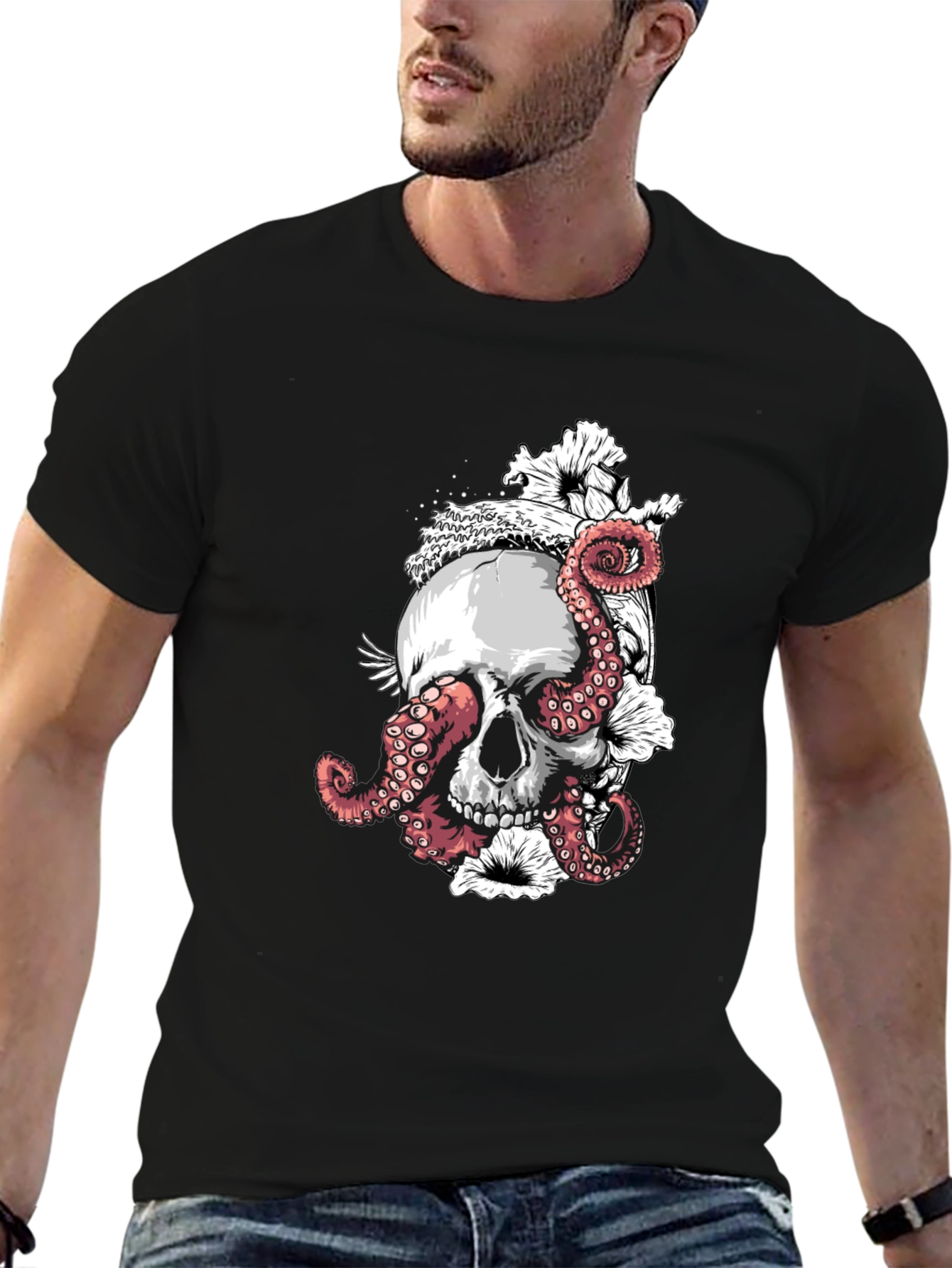 Skull & Octopus Black T-Shirt