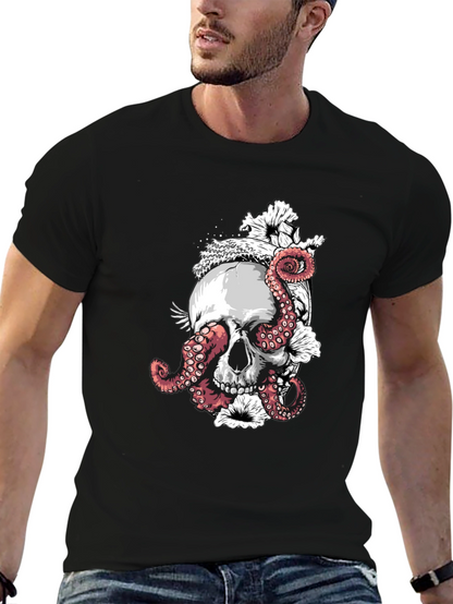Skull & Octopus Black T-Shirt