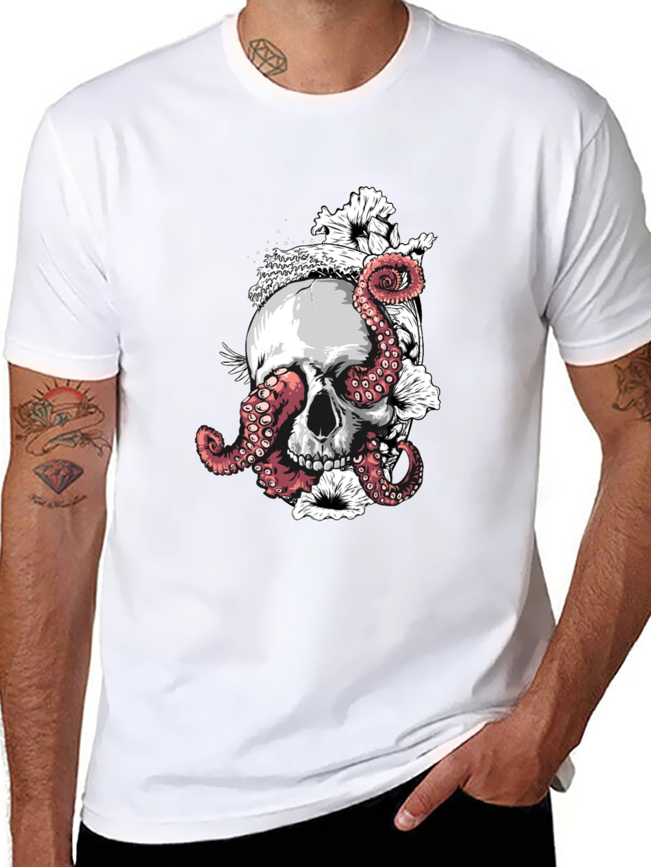 Skull & Octopus Black T-Shirt