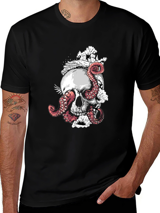 Skull & Octopus Black T-Shirt