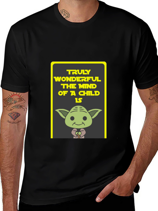 Yoda Truly Wonderful Graphic Black T-Shirt