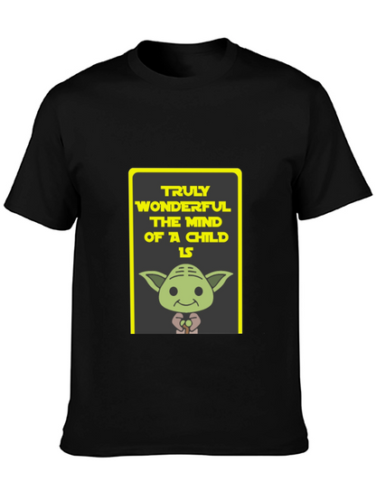 Yoda Truly Wonderful Graphic Black T-Shirt