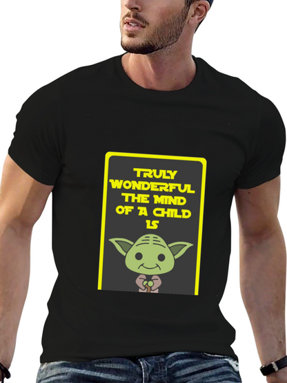 Yoda Truly Wonderful Graphic Black T-Shirt