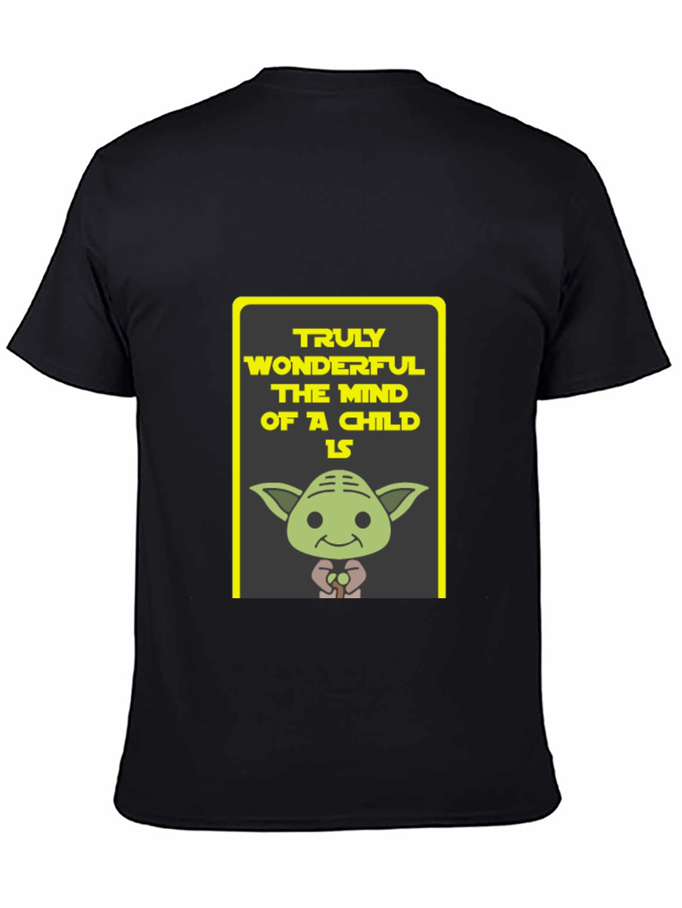 Yoda Truly Wonderful Graphic Black T-Shirt