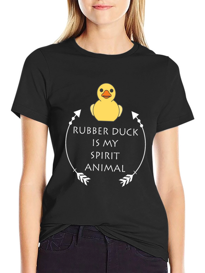 Rubber Duck Spirit Animal T-Shirt - Black Graphic Tee