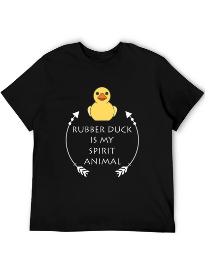 Rubber Duck Spirit Animal T-Shirt - Black Graphic Tee