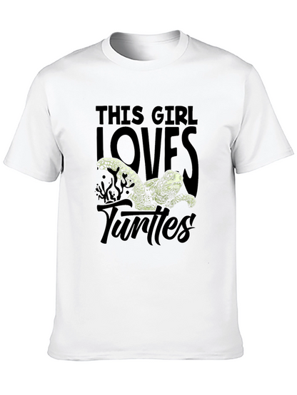 This Girl Loves Turtles Graphic T-Shirt