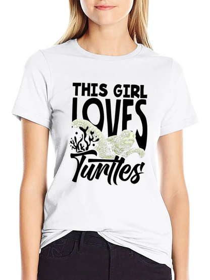 This Girl Loves Turtles Graphic T-Shirt