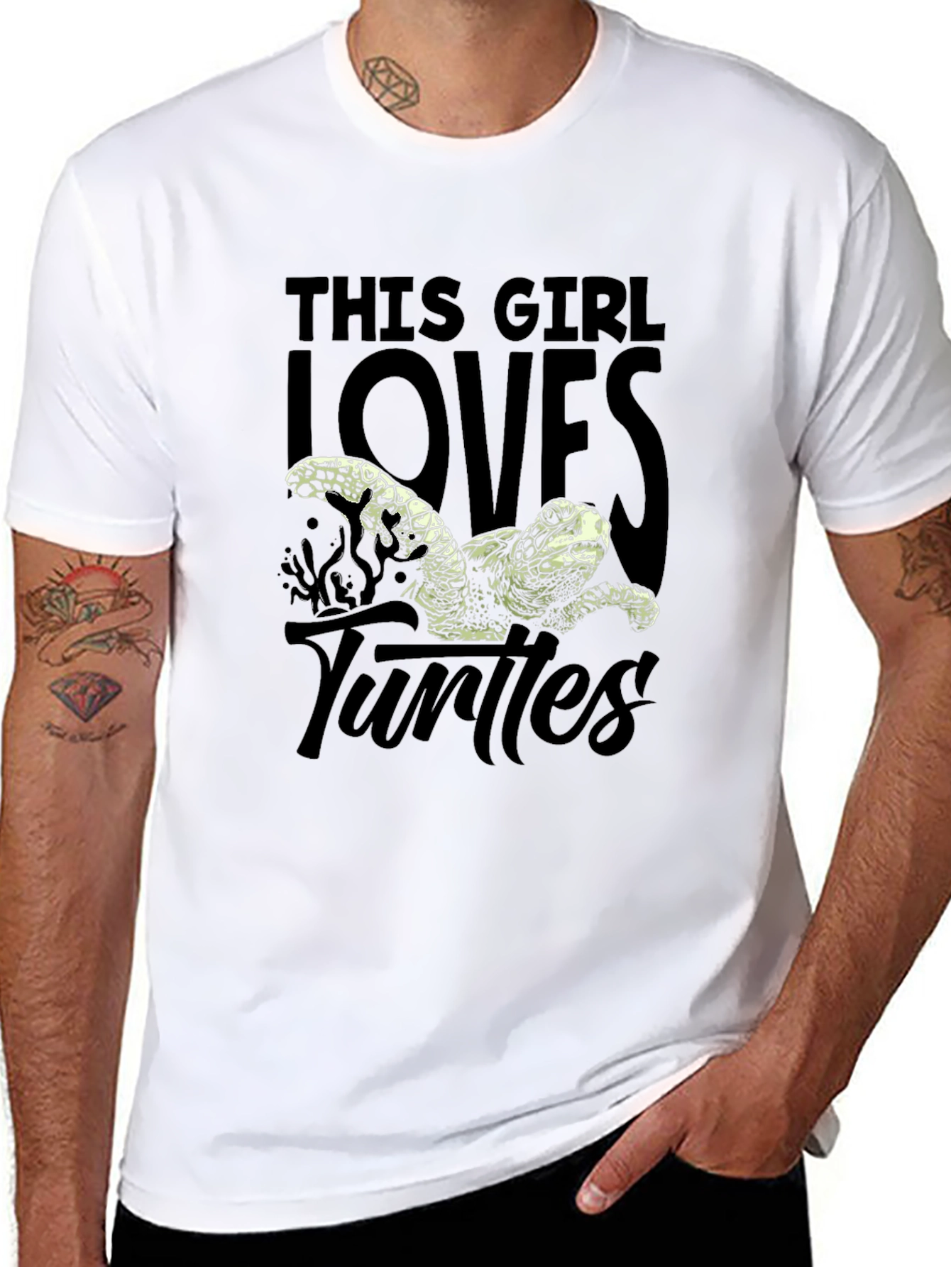 This Girl Loves Turtles Graphic T-Shirt